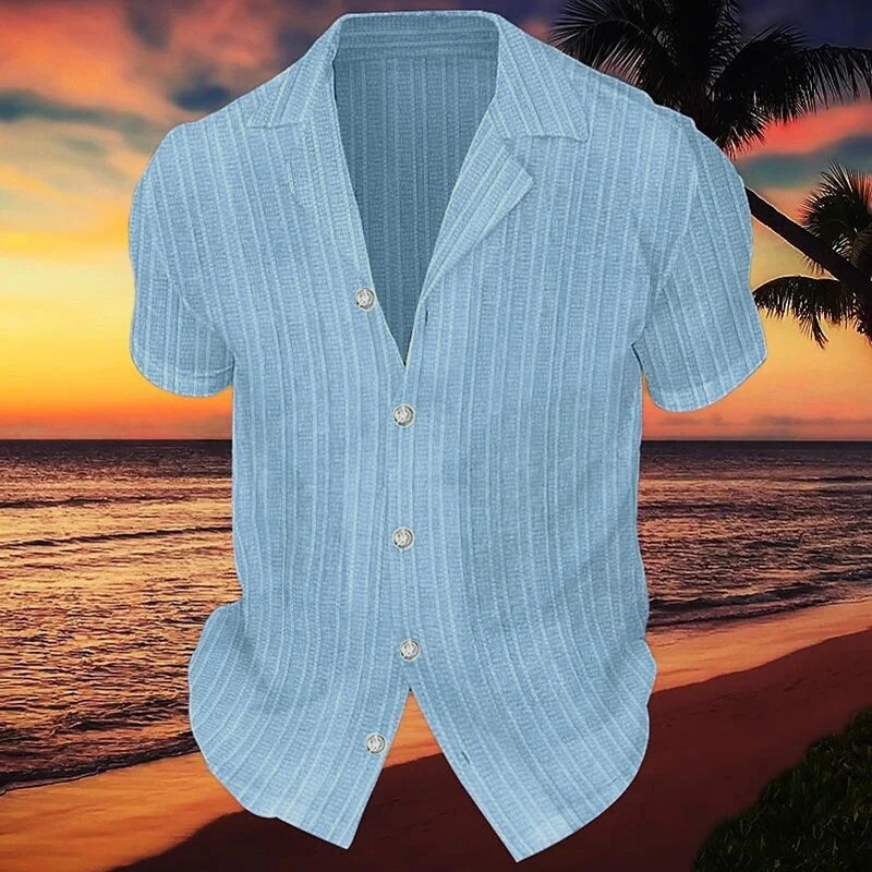 Summer New Casual Mens Cotton Shirts Fashion Striped Printing Beach Shirt For Men Vintage Button-up Turn-down Collar Shirt Tops
Summer New Casual Mens Cotton Shirts Fashion Striped Printing Beach Shirt For Men Vintage Button-up Turn-down Collar Shirt Tops