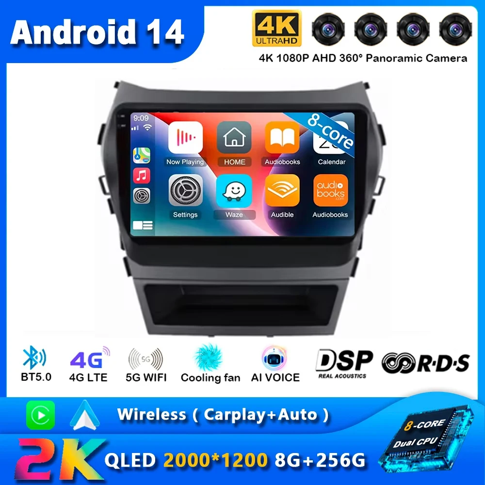 Android 14 Carplay Car Radio For Hyundai Santa Fe 3 Grand IX45 2012 - 2017 Navigation GPS Multimedia Player WiFi+4G Stereo video
Android 14 Carplay Car Radio For Hyundai Santa Fe 3 Grand IX45 2012 - 2017 Navigation GPS Multimedia Player WiFi+4G Stereo video