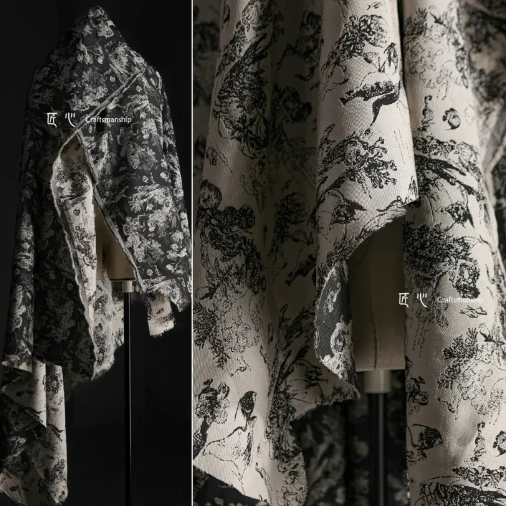 Black White Jacquard Fabric Retro Jacket Skirt Clothing Designer Apaprel Sewing Fabric Cloth Diy Meters Pure Polyester Material
Black White Jacquard Fabric Retro Jacket Skirt Clothing Designer Apaprel Sewing Fabric Cloth Diy Meters Pure Polyester Material