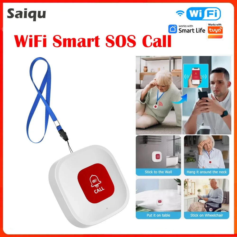 WiFi SOS Call Button Alarm System Tuya Elderly Caregiver Pager Monitoring Notification Seniors Phone App Independent Alarm
WiFi SOS Call Button Alarm System Tuya Elderly Caregiver Pager Monitoring Notification Seniors Phone App Independent Alarm