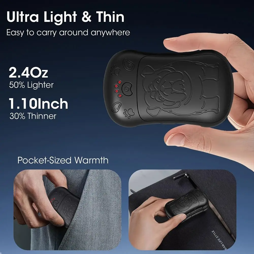 Rechargeable Hand Warmers Longer Heating Strong Magnetic Pocket-Sized Hand Warmer Portable Pocket Hot Hands Heater
Rechargeable Hand Warmers Longer Heating Strong Magnetic Pocket-Sized Hand Warmer Portable Pocket Hot Hands Heater
