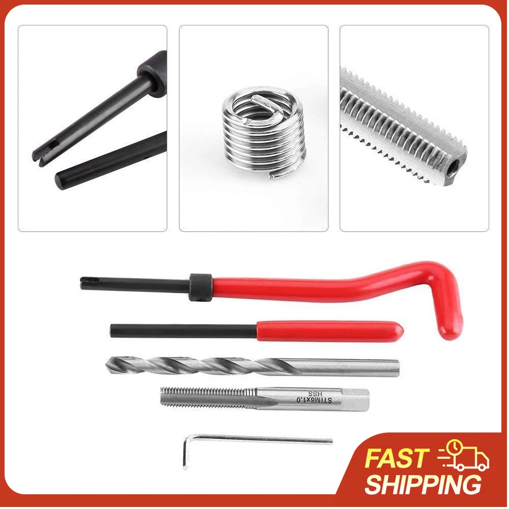 Metric Thread Repair Kit M5-M14 with Inserts, Drill \u0026 Tap, for Stripped Hole Restoration in Soft Metals
Metric Thread Repair Kit M5-M14 with Inserts, Drill \u0026 Tap, for Stripped Hole Restoration in Soft Metals