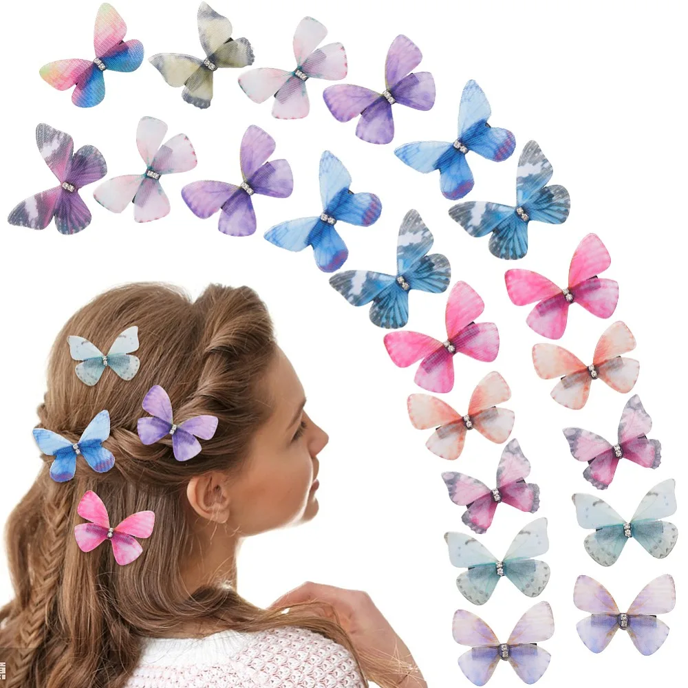 24Pcs 2Bags Cloth Butterfly Alligator Hair Clip with Iron Rhinestone Clip Colorful 39~44x48~50x8.5mm 12pcs/bag
24Pcs 2Bags Cloth Butterfly Alligator Hair Clip with Iron Rhinestone Clip Colorful 39~44x48~50x8.5mm 12pcs/bag
