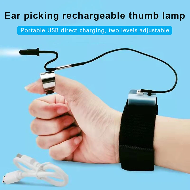 Ear Picking Tool Rechargeable Thumb Light Wrist Light Professional Ear Picking Finger Light Ear Picking Visible Luminous Light
Ear Picking Tool Rechargeable Thumb Light Wrist Light Professional Ear Picking Finger Light Ear Picking Visible Luminous Light