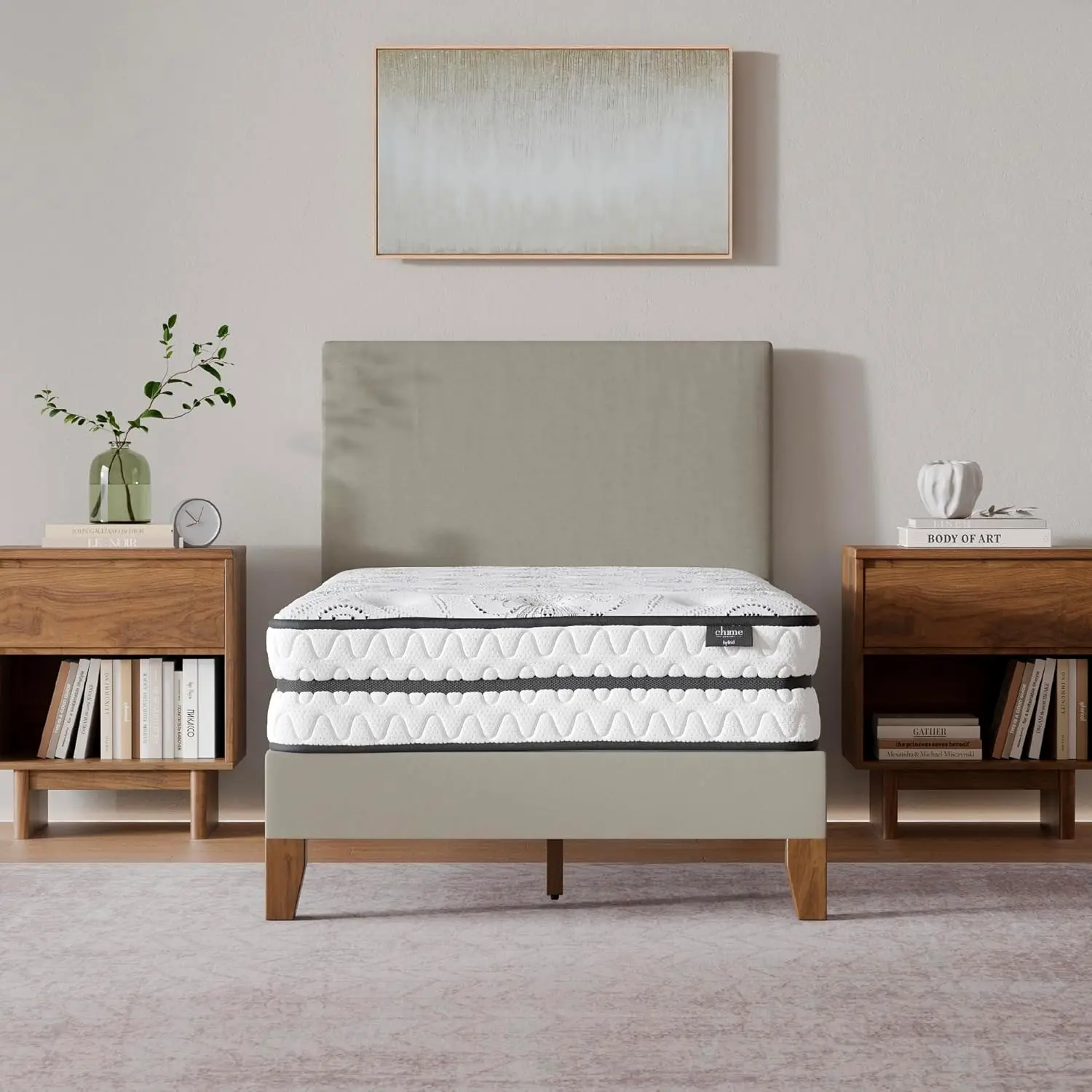 Twin Hybrid Mattress 10 Inch with Cooling Gel Memory Foam for Pressure Relief, Medium Firm, Fiberglass-Free
Twin Hybrid Mattress 10 Inch with Cooling Gel Memory Foam for Pressure Relief, Medium Firm, Fiberglass-Free