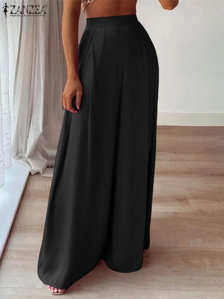 ZANZEA Streetwear Inverted Pleats Wide-Leg Pants Commuting Solid Color Womens Loose Pantalon Elastic High Waist Fashion Trousers
ZANZEA Streetwear Inverted Pleats Wide-Leg Pants Commuting Solid Color Womens Loose Pantalon Elastic High Waist Fashion Trousers