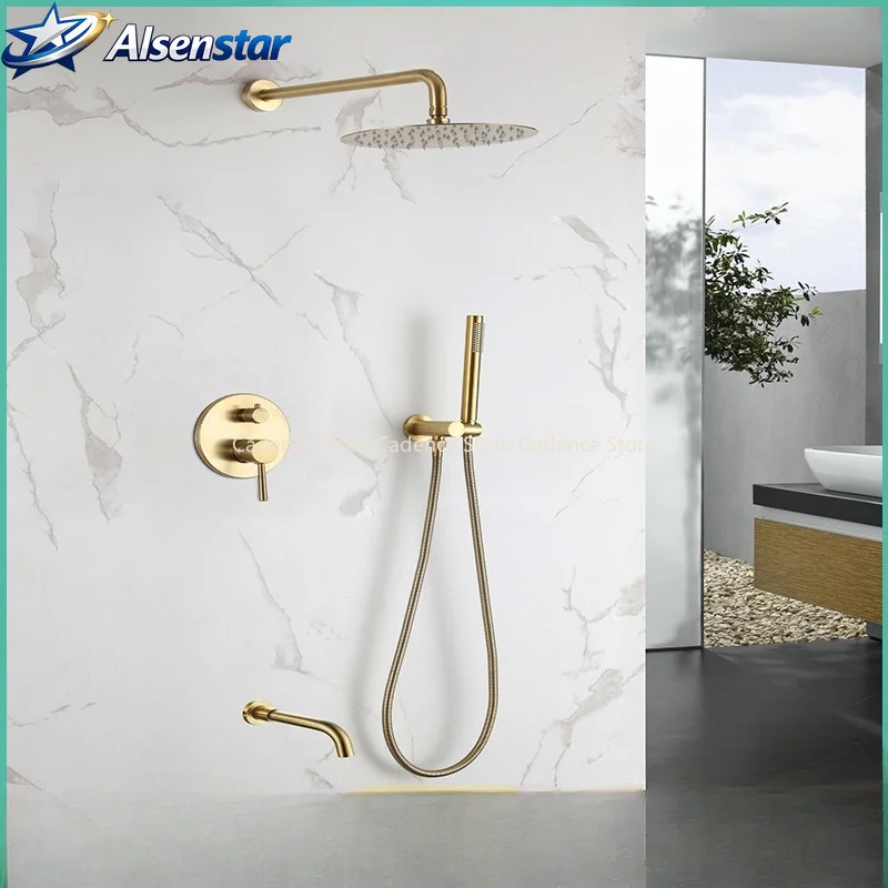 Gold/gray/black Shower Faucet Embedded In 2/3 Ways Shower Mixers Wall Mounted Rainfall Bathroom Shower Tap Stainless Steel Head
Gold/gray/black Shower Faucet Embedded In 2/3 Ways Shower Mixers Wall Mounted Rainfall Bathroom Shower Tap Stainless Steel Head