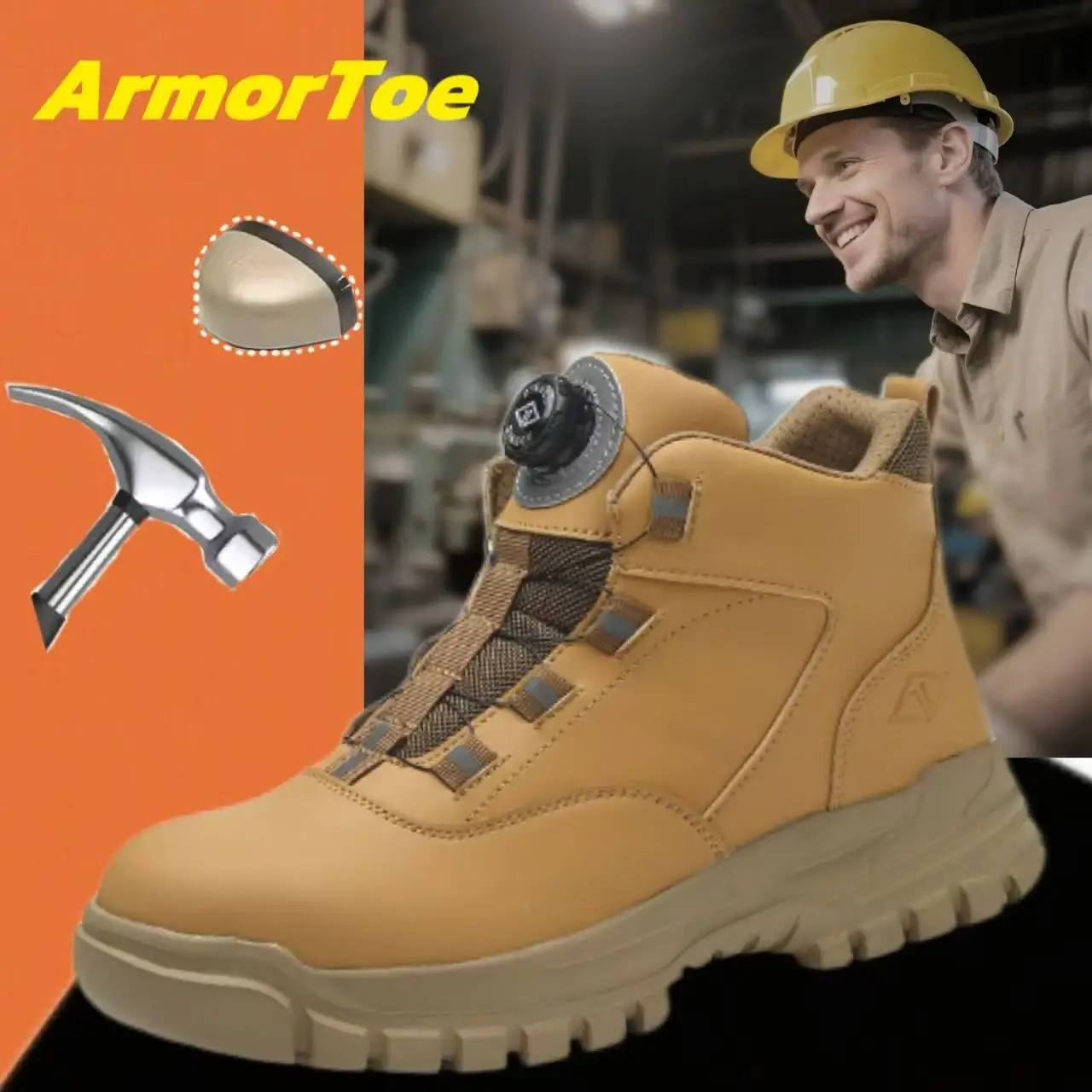 ArmorToe Four Seasons Men's Anti-smash Anti-stabbing Safety Shoes Wear-resistant Soft Work Shoes Protective Shoes #Armor2545
ArmorToe Four Seasons Men's Anti-smash Anti-stabbing Safety Shoes Wear-resistant Soft Work Shoes Protective Shoes #Armor2545