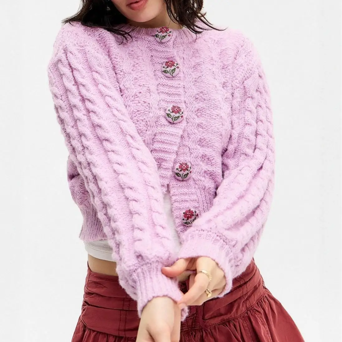 Утепленный вязаный свитер с длинными рукавами, ажурный, без катышков, весенне-осенний, женский, свободного кроя, кардиган
Утепленный вязаный свитер с длинными рукавами, ажурный, без катышков, весенне-осенний, женский, свободного кроя, кардиган