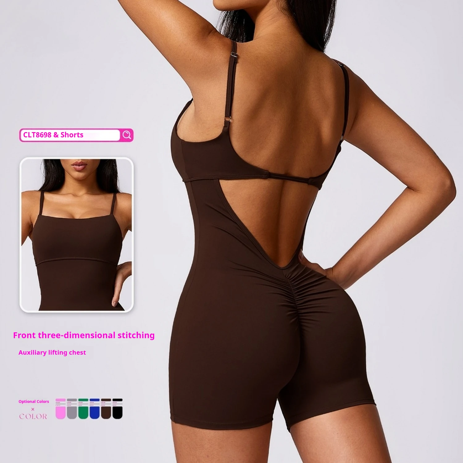 Peach Hip Lift Body-tight One-piece Yoga Dress Women Naked Feeling Quick Drying Sports Beauty Back Fitness Wear
Peach Hip Lift Body-tight One-piece Yoga Dress Women Naked Feeling Quick Drying Sports Beauty Back Fitness Wear
