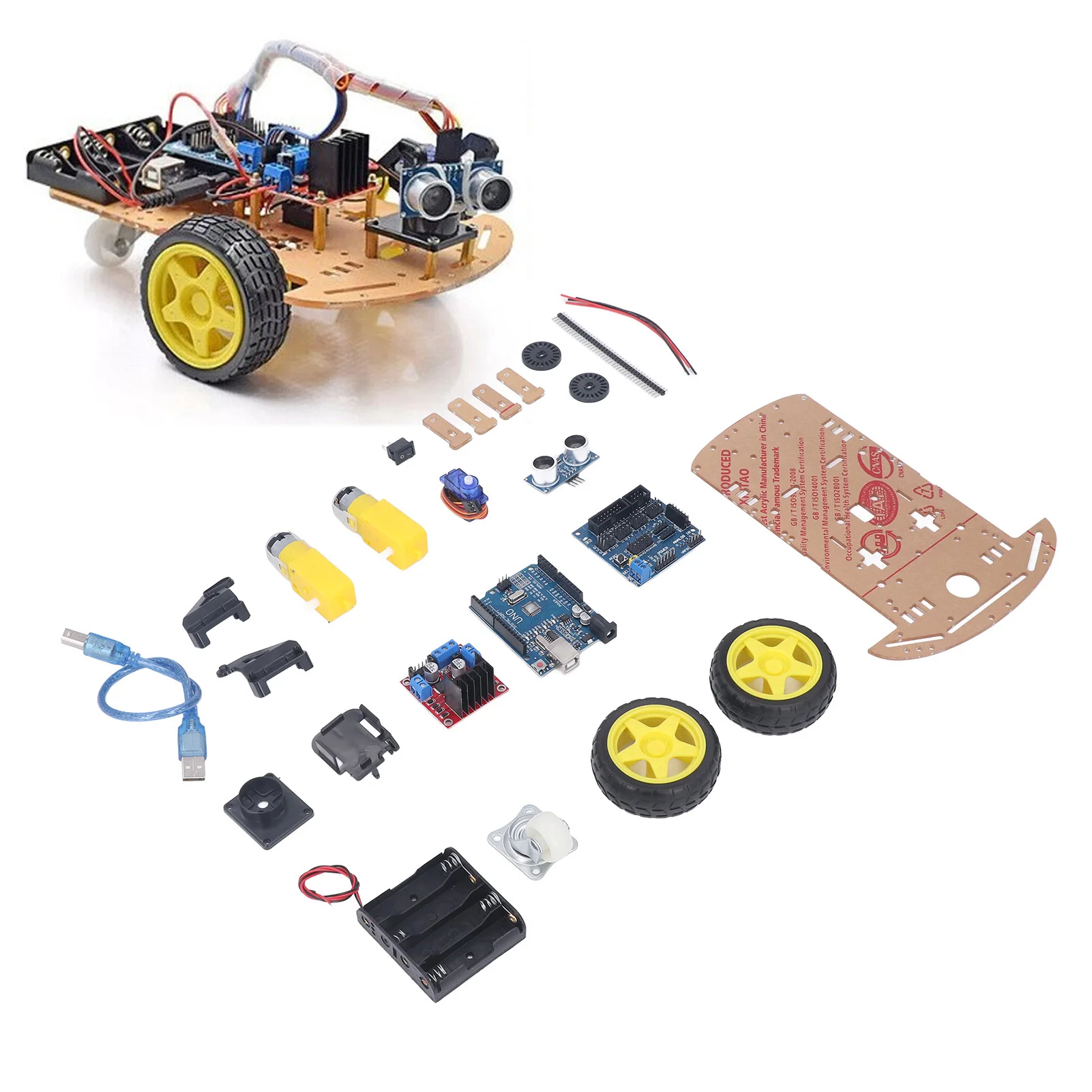 Smart Robot Car Chassis Kit DIY Programmable Development Board 2WD Ultrasonic with Motor MCU Smart Robot Car Chassis Kit
Smart Robot Car Chassis Kit DIY Programmable Development Board 2WD Ultrasonic with Motor MCU Smart Robot Car Chassis Kit