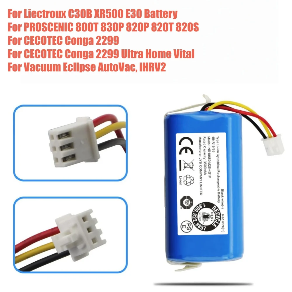 Аккумулятор 14.4В для пылесосов Cecotec Conga 2299 Ultra, NETBOT S18, ETA Nico 2219, Trifo M662, замена ICR18650-14
Аккумулятор 14.4В для пылесосов Cecotec Conga 2299 Ultra, NETBOT S18, ETA Nico 2219, Trifo M662, замена ICR18650-14