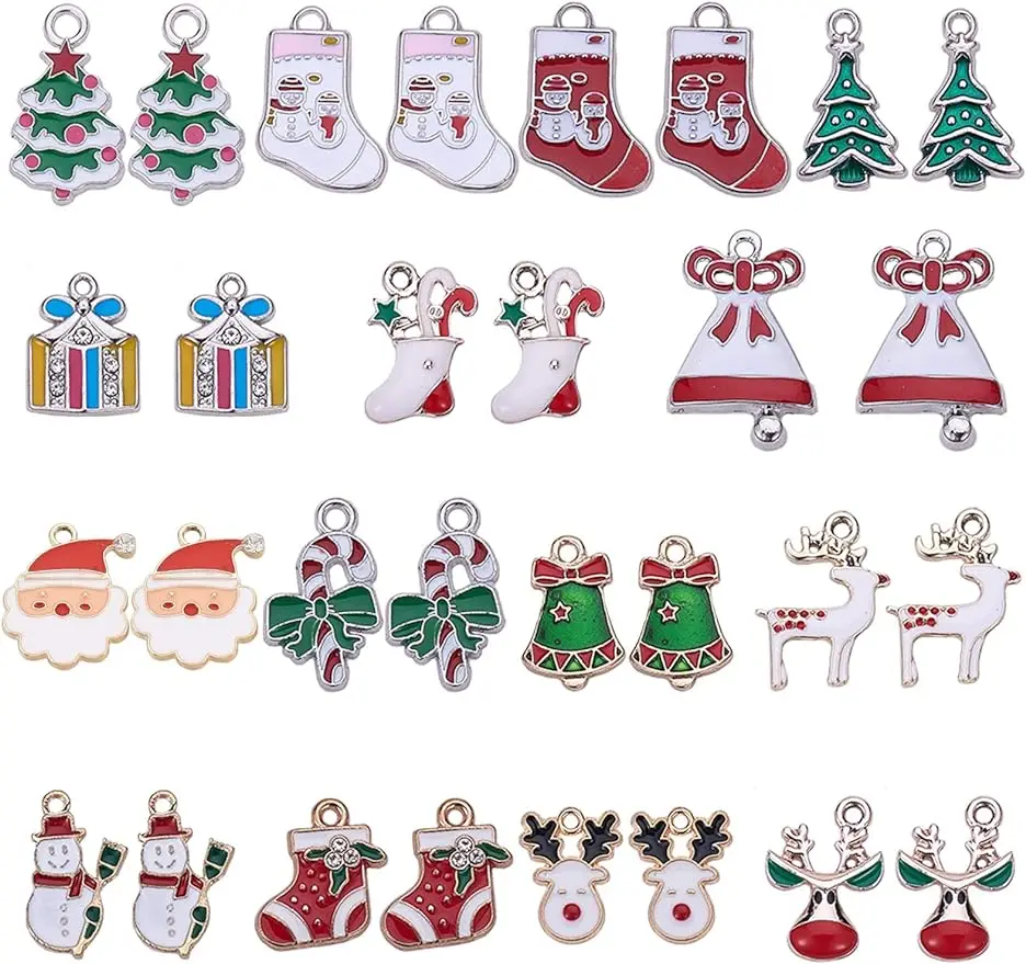 30Pcs 15Styles Christmas Enamel Charms Pendant for Necklace Bracelet Earring Jewelry Making Christmas Tree Decoration
30Pcs 15Styles Christmas Enamel Charms Pendant for Necklace Bracelet Earring Jewelry Making Christmas Tree Decoration