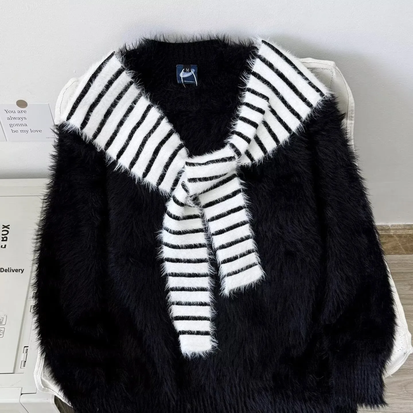 Korean Sle Lazy Design Faux Two-Piece Sweater oulder Wrap Men Women Winter Warm Soft Knitted Loose Fit Long Sve Coat
Korean Sle Lazy Design Faux Two-Piece Sweater oulder Wrap Men Women Winter Warm Soft Knitted Loose Fit Long Sve Coat