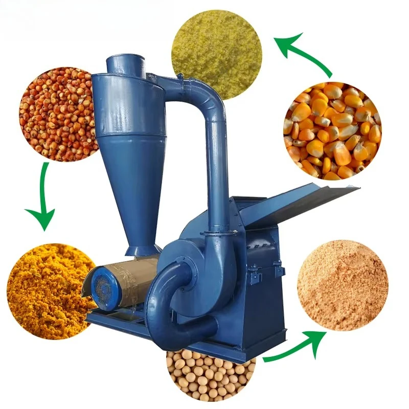 Maize Corn Hammer Mill 800-1500kg/h Crusher Feed Processing Maize Corn Soybean Bran Nut Shell Grinder Machines
Maize Corn Hammer Mill 800-1500kg/h Crusher Feed Processing Maize Corn Soybean Bran Nut Shell Grinder Machines