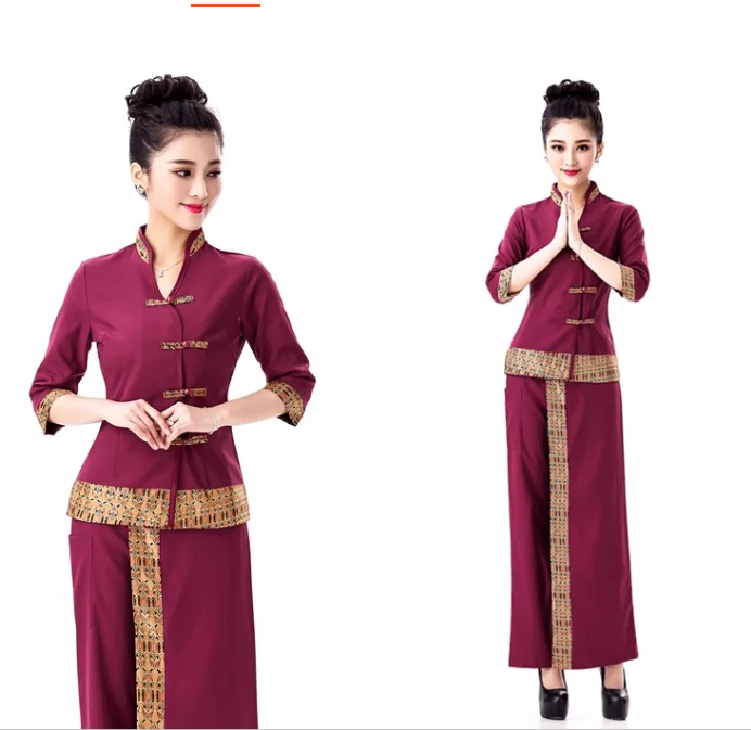 Summer Thai SPA Workwear, Beauty Salon Set, Female Beautician Uniform 
Summer Thai SPA Workwear, Beauty Salon Set, Female Beautician Uniform