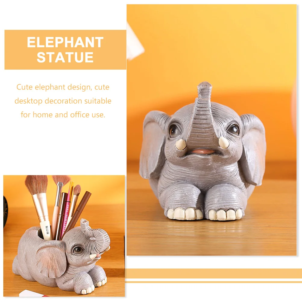 Cute Elephant Pen Holder for Desk Resin Small Light Office Decor Kids Room Storage Pencil Brush Utensils Statues Home Decorative
Cute Elephant Pen Holder for Desk Resin Small Light Office Decor Kids Room Storage Pencil Brush Utensils Statues Home Decorative