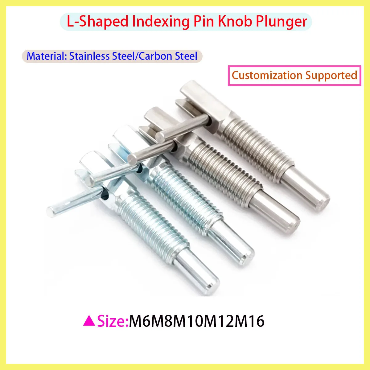 L-Type Indexing Plunger Knob Plunger Spring Loaded Positioning Pin Stainless Steel Pull Pin Lock Pin
L-Type Indexing Plunger Knob Plunger Spring Loaded Positioning Pin Stainless Steel Pull Pin Lock Pin