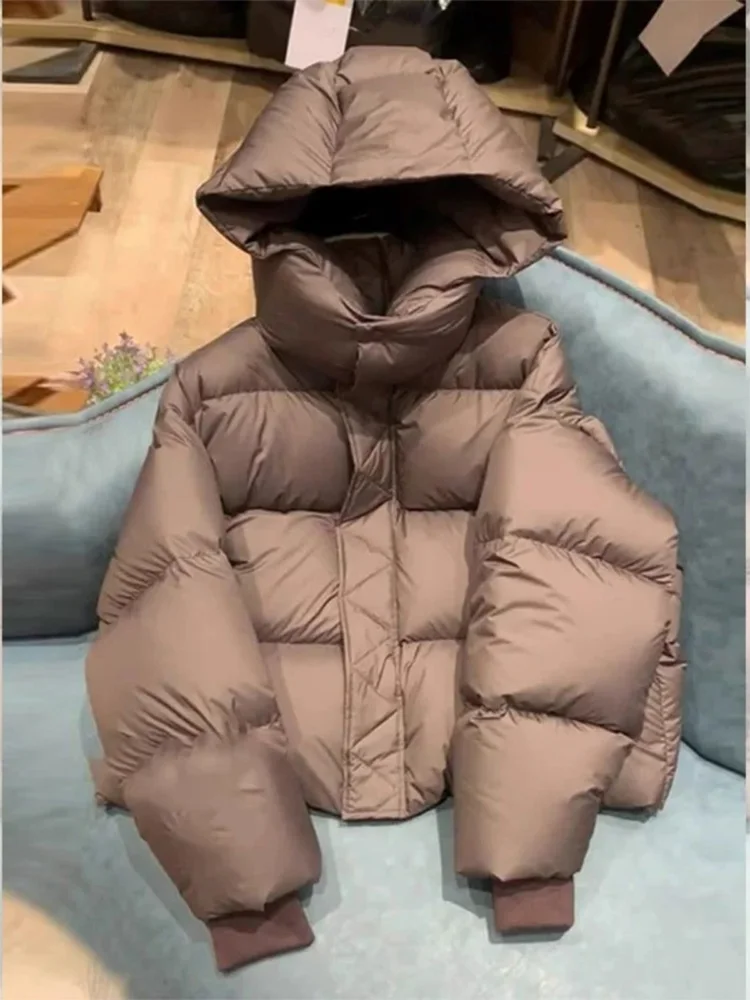 Women's Short Puffer Jacket Warm Thickened Loose Fit Winter Coat Coffee Color Cotton Outerwear Cloud Bread Style Casual Commute
Women's Short Puffer Jacket Warm Thickened Loose Fit Winter Coat Coffee Color Cotton Outerwear Cloud Bread Style Casual Commute