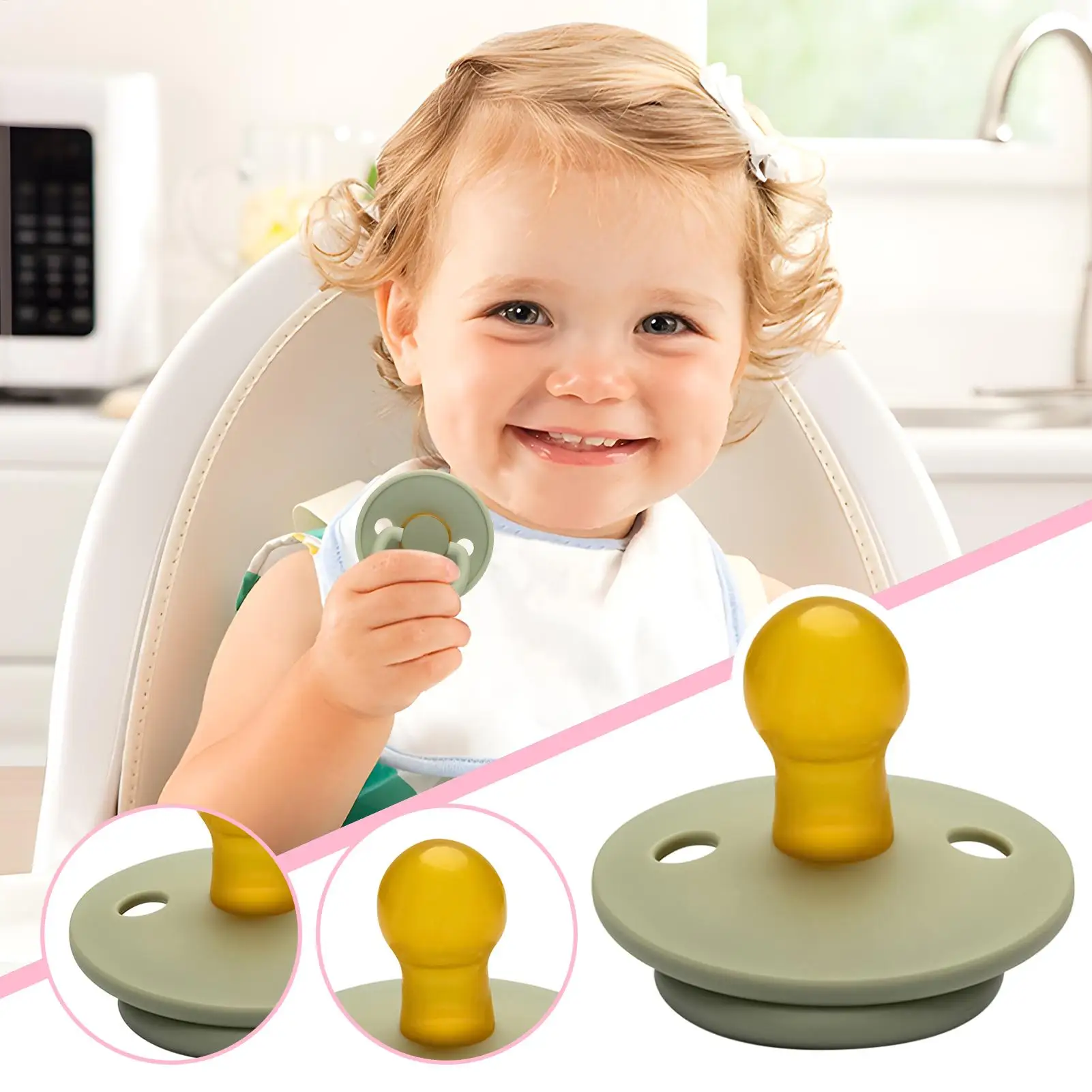Portable Silicone Sooth Pacifier Soothing Nipple for Breastfeeding Babies Chewable Teether Toy for Children Girl Boy Home Use
Portable Silicone Sooth Pacifier Soothing Nipple for Breastfeeding Babies Chewable Teether Toy for Children Girl Boy Home Use
