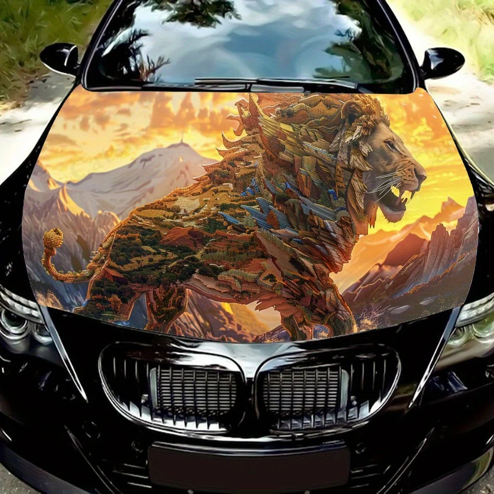 Stylish Lion and Sunset Car Engine Hood Sticker, Waterproof Self-adhesive Vehicle Vinyl Wraps Decal, Personalized Auto Exterior
Stylish Lion and Sunset Car Engine Hood Sticker, Waterproof Self-adhesive Vehicle Vinyl Wraps Decal, Personalized Auto Exterior