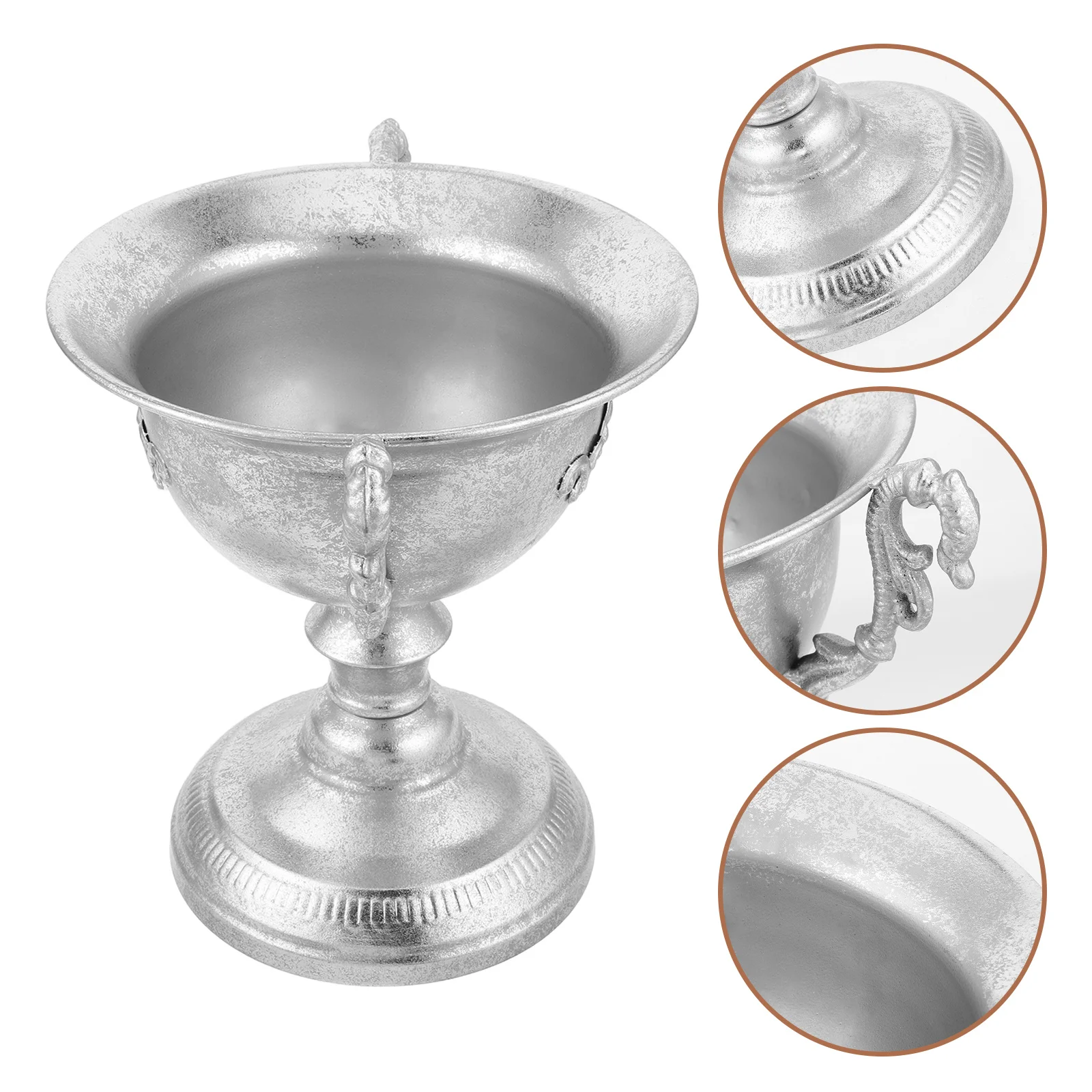 Silver Vintage Vase 10.22X9.04X6.09" European Style Metal Flower Floor Vase Rustic Tabletop Decor Iron Art Distressed
Silver Vintage Vase 10.22X9.04X6.09" European Style Metal Flower Floor Vase Rustic Tabletop Decor Iron Art Distressed