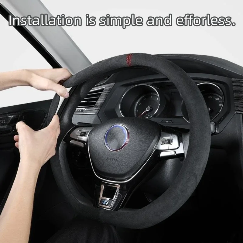 Suede Cover for All Seasons Auto Steering Wheel Cover Ultra-thin Non-slip D-shaped Round Breathable Car Steering Wheel Protector
Suede Cover for All Seasons Auto Steering Wheel Cover Ultra-thin Non-slip D-shaped Round Breathable Car Steering Wheel Protector