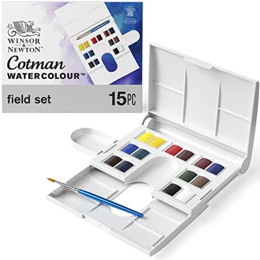 Cotman Watercolor Paint Set, Field Set, w/ Brush, Mixing Palette
Cotman Watercolor Paint Set, Field Set, w/ Brush, Mixing Palette