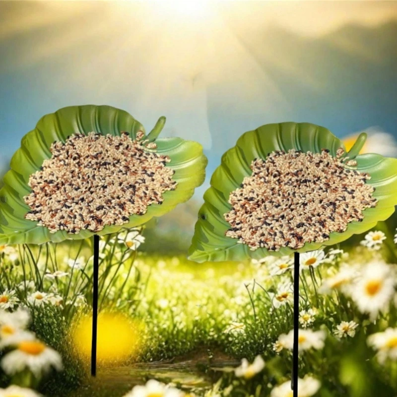 Outdoor Iron Bird Bath Feeders Leaf Garden Decoration with Ground
Outdoor Iron Bird Bath Feeders Leaf Garden Decoration with Ground