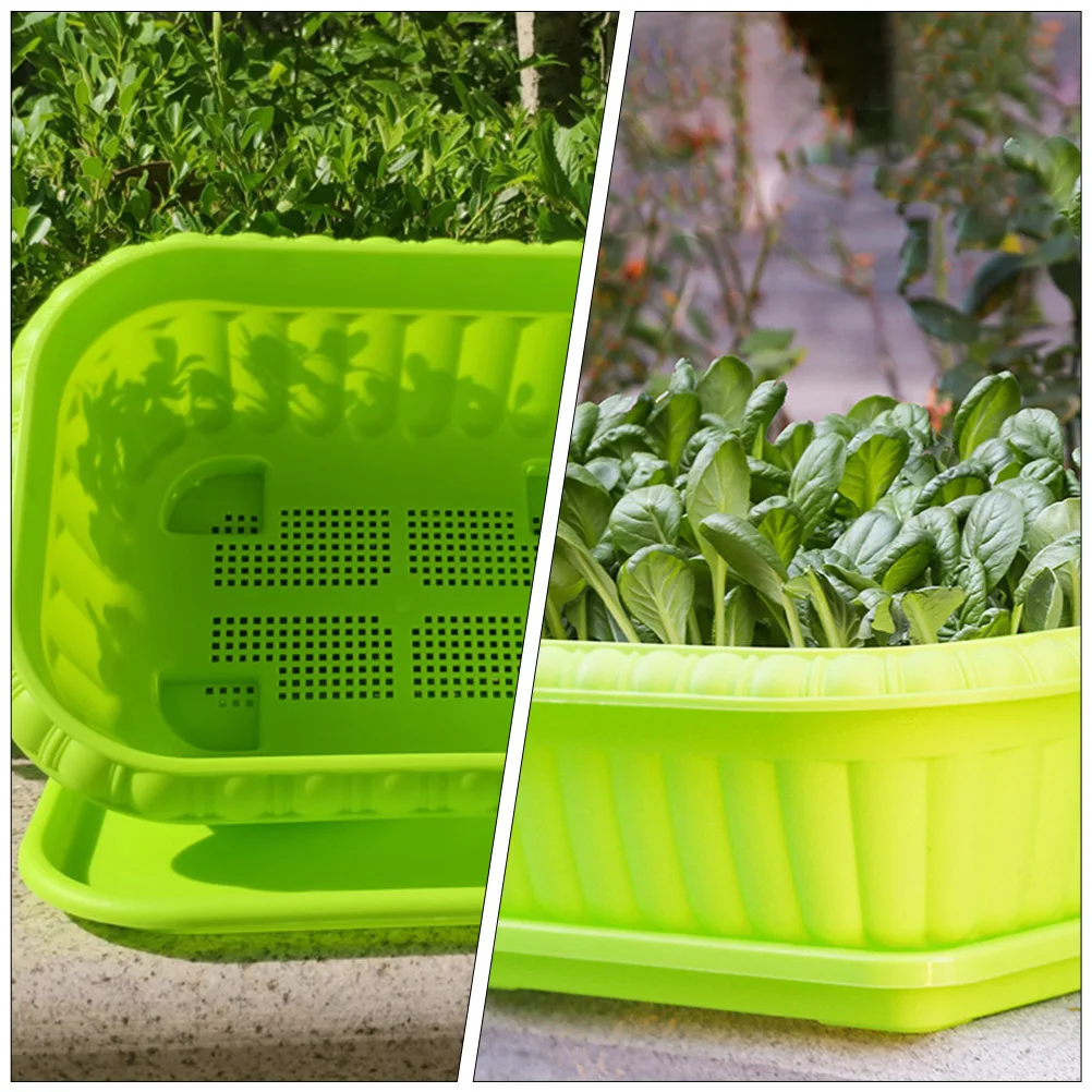 2Pcs Vegetable Growing Containers Plastic Planters for Garden Flower Veggie Succulent Trays with Drainage Mesh Green
2Pcs Vegetable Growing Containers Plastic Planters for Garden Flower Veggie Succulent Trays with Drainage Mesh Green