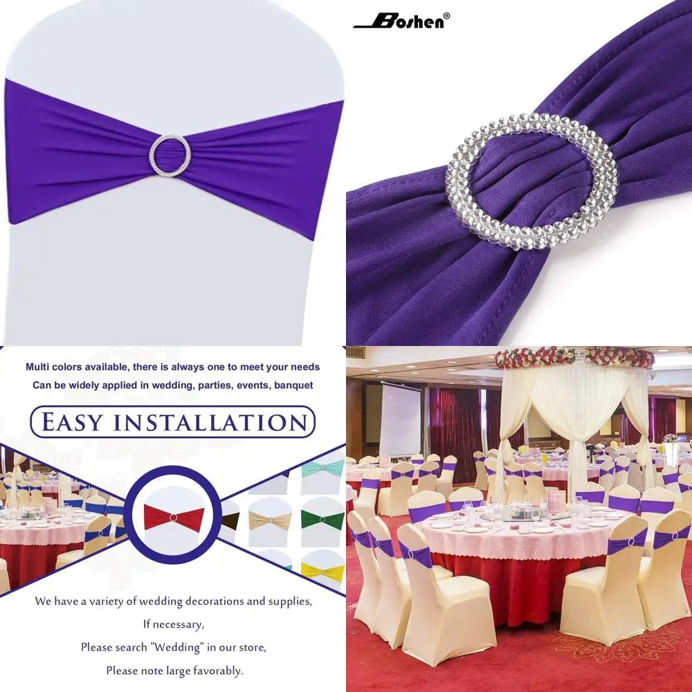 Purple 100-Piece Wedding Chair Bows and Sashes Set for Elegant Party and Banquet Chair Covers
Purple 100-Piece Wedding Chair Bows and Sashes Set for Elegant Party and Banquet Chair Covers