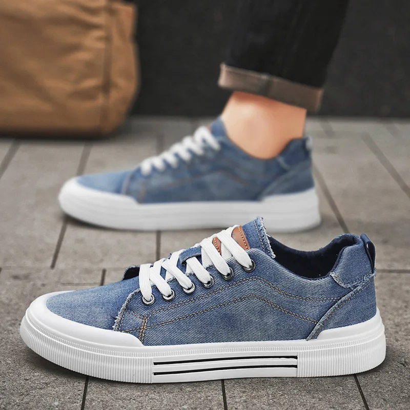 Denim Blue Canvas Sneakers for Men Plus Size 48 Vulcanized Punk Hip-Hop Lace-Up Trainers Student Boy Sports Shoes
Denim Blue Canvas Sneakers for Men Plus Size 48 Vulcanized Punk Hip-Hop Lace-Up Trainers Student Boy Sports Shoes