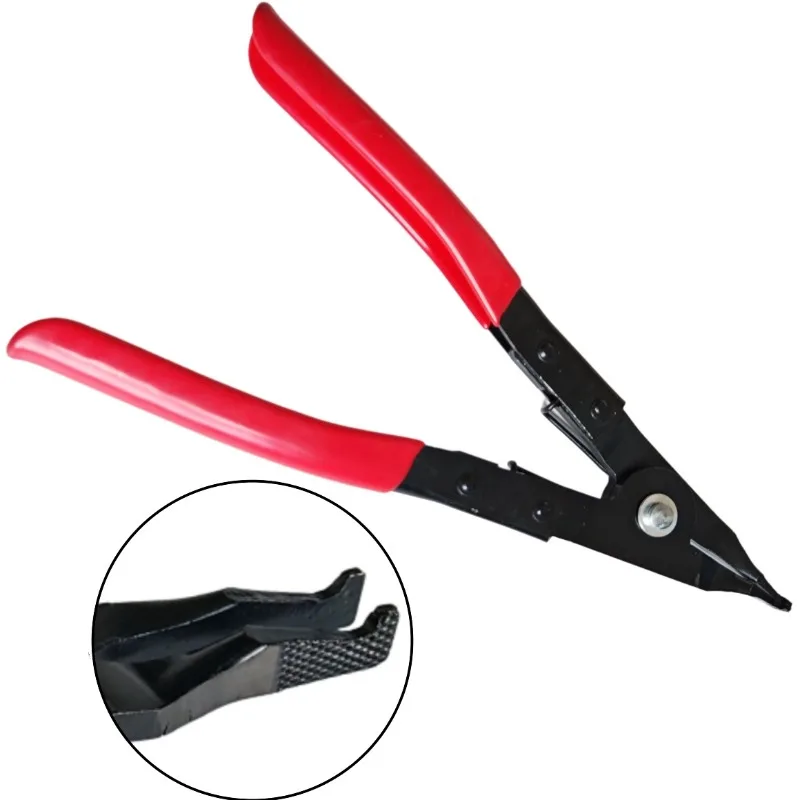 Gearbox specific snap ring pliers, shaft outer clamp with stop ring and earless retaining ring disassembly pliers
Gearbox specific snap ring pliers, shaft outer clamp with stop ring and earless retaining ring disassembly pliers