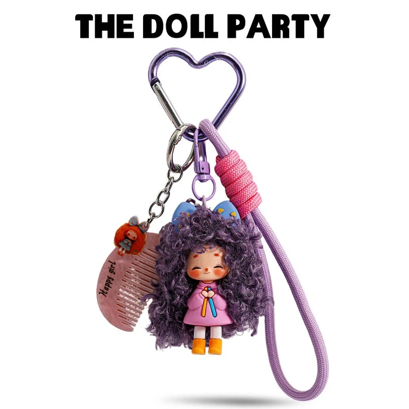 The Doll Party Curly Hair Girl Plush Doll Keychain Niche High Sense Decoration Bag Backpack Pendant Purse Key Ornament For Women
The Doll Party Curly Hair Girl Plush Doll Keychain Niche High Sense Decoration Bag Backpack Pendant Purse Key Ornament For Women