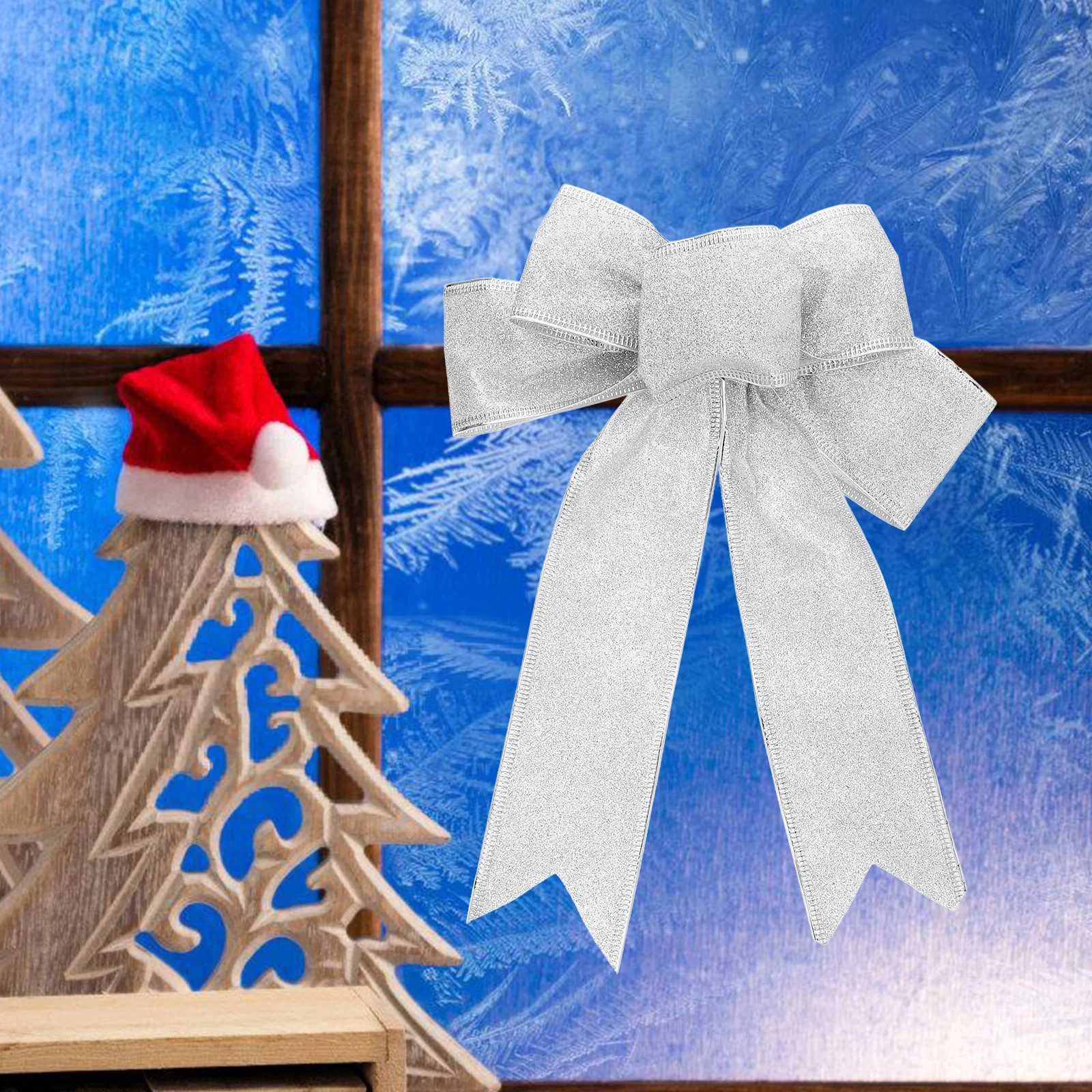 6Pcs Gold Trim Bow Christmas Tree Decor Elegant Shiny Large Bows for Xmas Wreaths Fireplace Window Balcony Party Wedding
6Pcs Gold Trim Bow Christmas Tree Decor Elegant Shiny Large Bows for Xmas Wreaths Fireplace Window Balcony Party Wedding