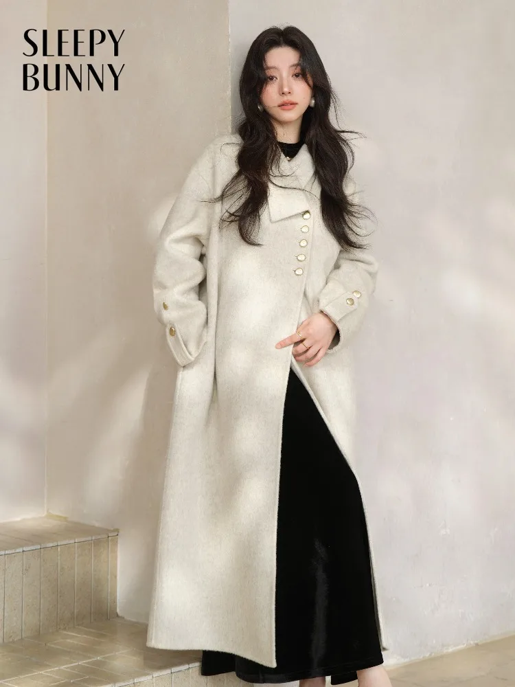 Elegant Wool Long Coat for Women Lady Winter Outerwear Soft Double-Faced Overcoat Wide Lapel Warm Minimalist Daily Classic Style
Elegant Wool Long Coat for Women Lady Winter Outerwear Soft Double-Faced Overcoat Wide Lapel Warm Minimalist Daily Classic Style