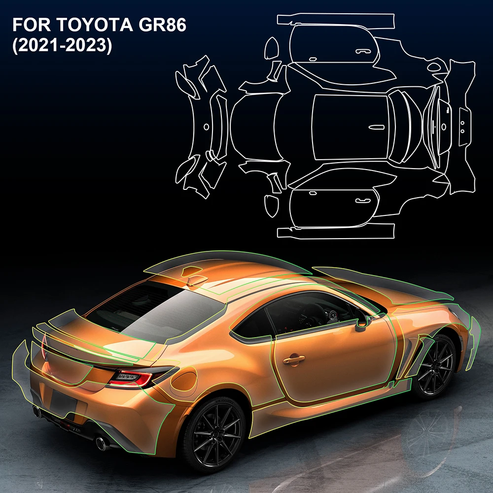 Для TOYOTA GR86 2021 2022 2023 автомобильный прозрачный комплект пленка для кузова предварительно отрезанная ТПУ PPF прозрачная наклейка защитная пленка для краски автомобиля
Для TOYOTA GR86 2021 2022 2023 автомобильный прозрачный комплект пленка для кузова предварительно отрезанная ТПУ PPF прозрачная наклейка защитная пленка для краски автомобиля