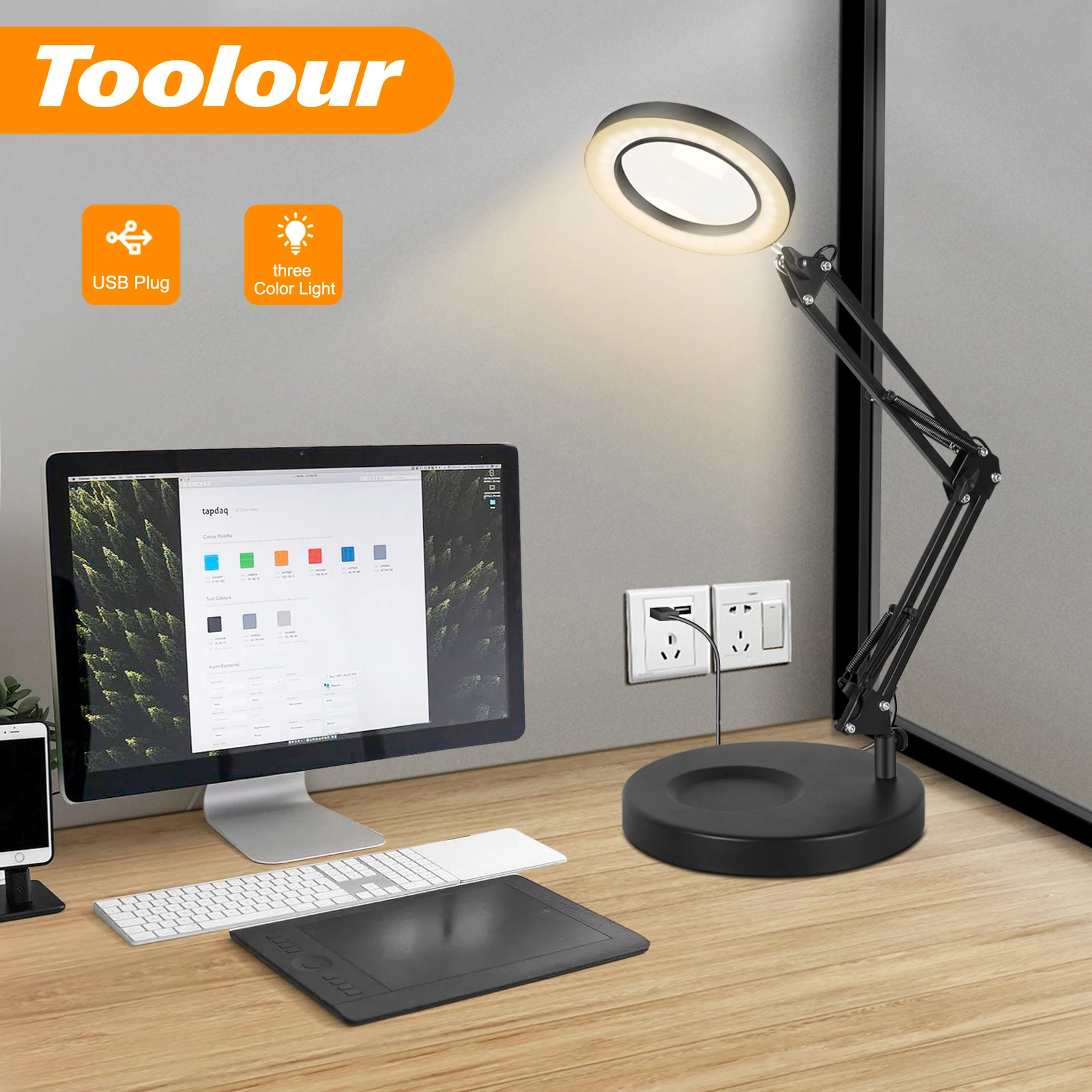 Toolour 5X увеличительное стекло с Φ 3 цветными режимами плавная регулировка яркости 2 в 1 светильник подсветка настольная лампа и зажим для рукоделия/ремонта
Toolour 5X увеличительное стекло с Φ 3 цветными режимами плавная регулировка яркости 2 в 1 светильник подсветка настольная лампа и зажим для рукоделия/ремонта
