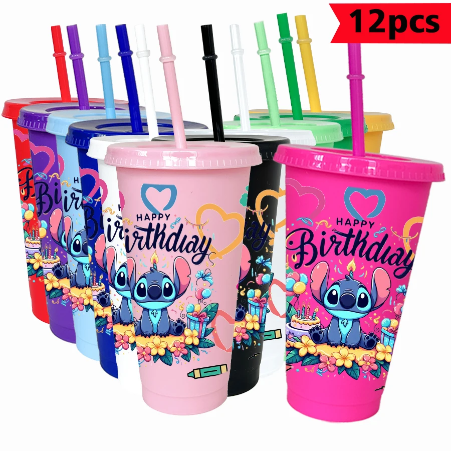 12 шт./упак., цветной пластиковый стакан Disney Stitch с принтом на день рождения, 26 унций, посуда для напитков на день рождения, кружка для сока, кофе
12 шт./упак., цветной пластиковый стакан Disney Stitch с принтом на день рождения, 26 унций, посуда для напитков на день рождения, кружка для сока, кофе