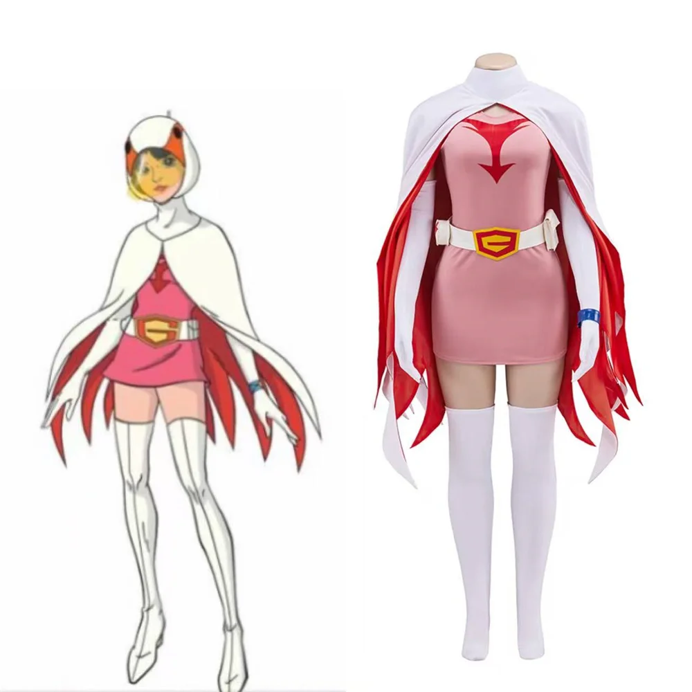 Gatchaman Jun the Swan Cosplay Costume Women Facy Suit Full Set Halloween Party Outfits
Gatchaman Jun the Swan Cosplay Costume Women Facy Suit Full Set Halloween Party Outfits