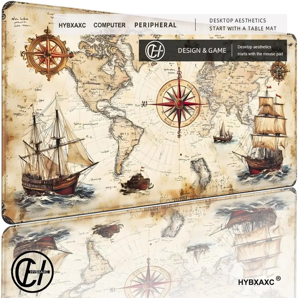 HD 1 piece retro nautical chart design extended mouse pad high definition printed table mat, durable non-slip rubber HYBXAXC
HD 1 piece retro nautical chart design extended mouse pad high definition printed table mat, durable non-slip rubber HYBXAXC