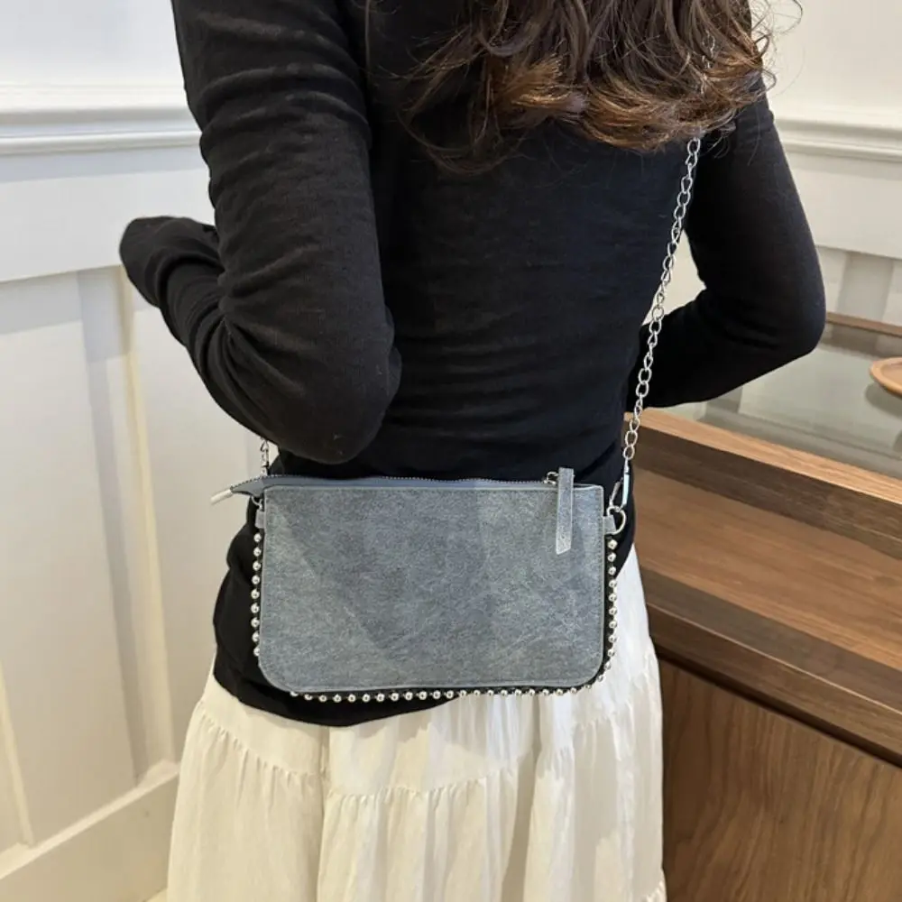 Trendy Pu Leather Underarm Tote Bag Korean Style Rivet Vintage Shoulder Bag Chain Strap Colorful Luxury Handbag Outdoor
Trendy Pu Leather Underarm Tote Bag Korean Style Rivet Vintage Shoulder Bag Chain Strap Colorful Luxury Handbag Outdoor