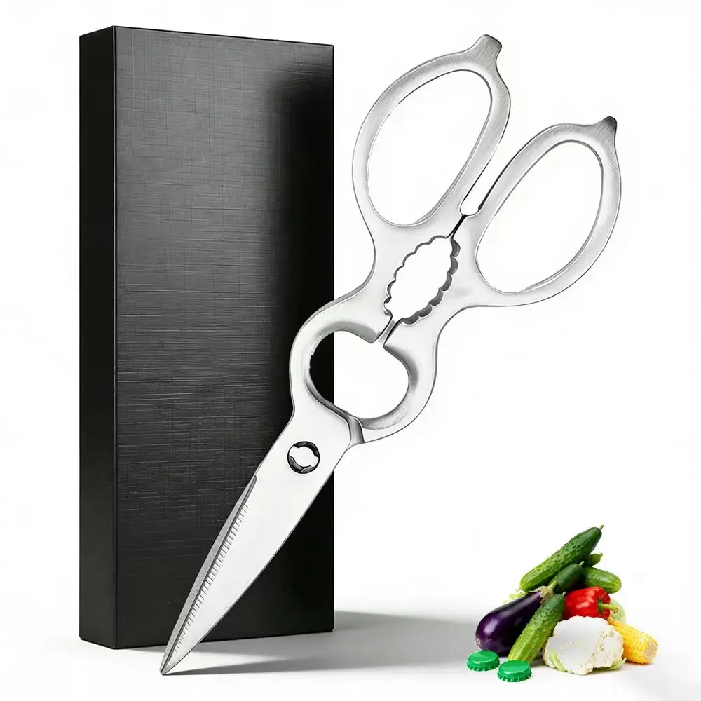 Durable Sharp 9 Inch All Stainless Steel Calabash Kitchen Shears Multi-tool for Chicken Bone, Veggies & BBQ
Durable Sharp 9 Inch All Stainless Steel Calabash Kitchen Shears Multi-tool for Chicken Bone, Veggies & BBQ