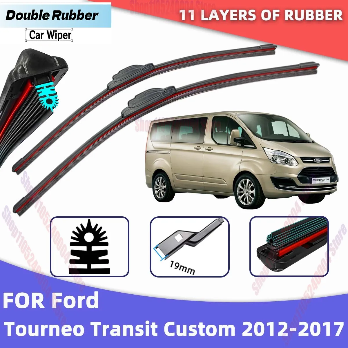Leven layer Strip Front Windshield Wipers For Ford Tourneo Transit Custom 2012-2017 2025 Latest Model Car Wipers 2013 2014
Leven layer Strip Front Windshield Wipers For Ford Tourneo Transit Custom 2012-2017 2025 Latest Model Car Wipers 2013 2014