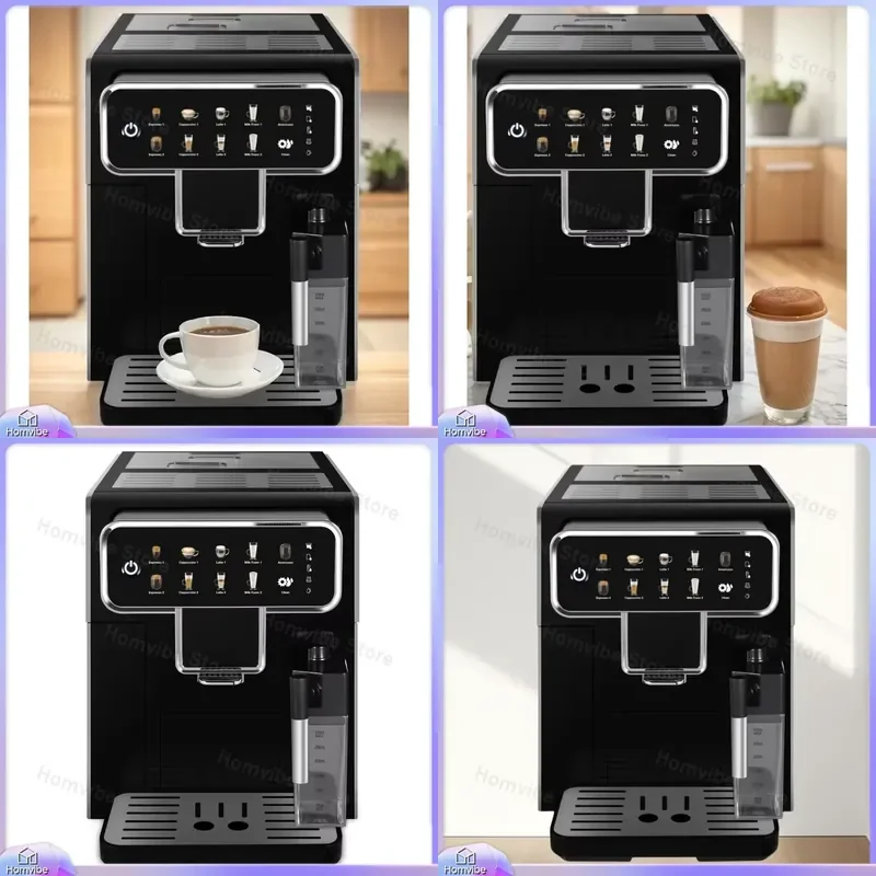 Fully Automatic Espresso with Grinder Touch Screen Smart Coffee Maker for Cappuccino Latte Americano Barista Style
Fully Automatic Espresso with Grinder Touch Screen Smart Coffee Maker for Cappuccino Latte Americano Barista Style