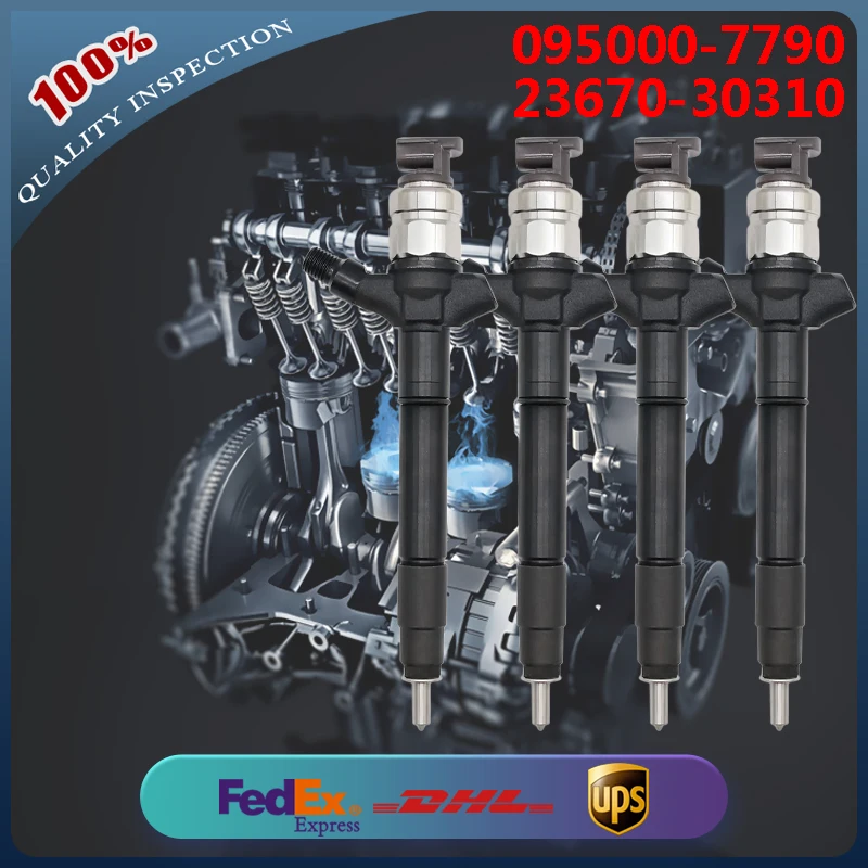 4pcs 095000-7790 23670-30310 23670-39146 23670-30250 Common Rail Injector for Toyota Hiace 2.5 2KD-FTV D-4D Engine
4pcs 095000-7790 23670-30310 23670-39146 23670-30250 Common Rail Injector for Toyota Hiace 2.5 2KD-FTV D-4D Engine
