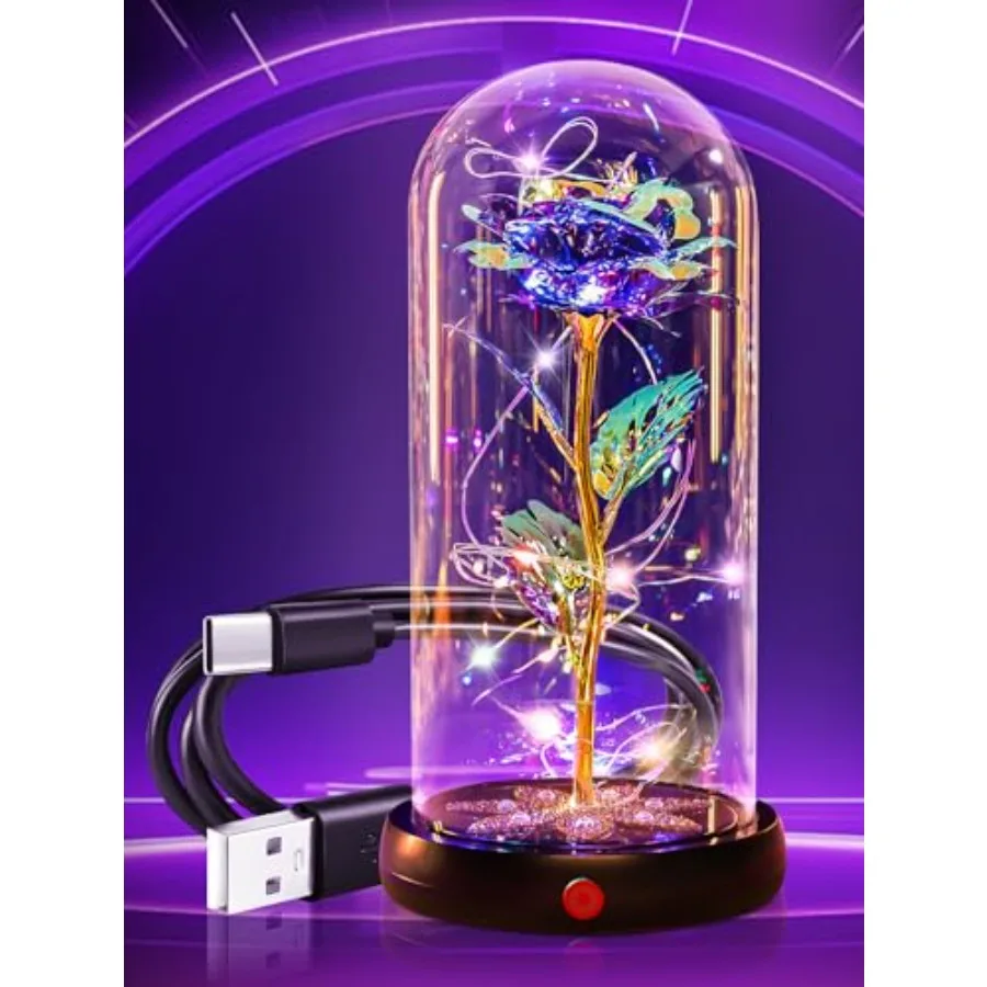 Mothers Day Rose Gifts for Mom Birthday Women Rehargeable Galaxy Glass Roses Forever Preserved Flowers for Delivery Smart Touh
Mothers Day Rose Gifts for Mom Birthday Women Rehargeable Galaxy Glass Roses Forever Preserved Flowers for Delivery Smart Touh