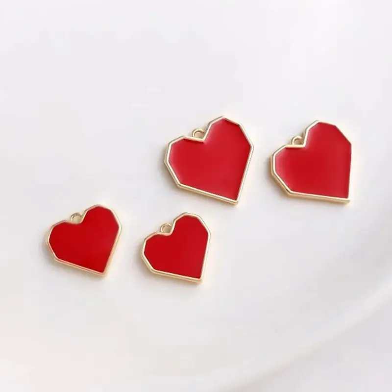 14K Gold-Color Painting Oil Big Red Geometric Peach Heart Pendant Handmade Earrings Bracelet Necklace Love Charm Pendant K456
14K Gold-Color Painting Oil Big Red Geometric Peach Heart Pendant Handmade Earrings Bracelet Necklace Love Charm Pendant K456