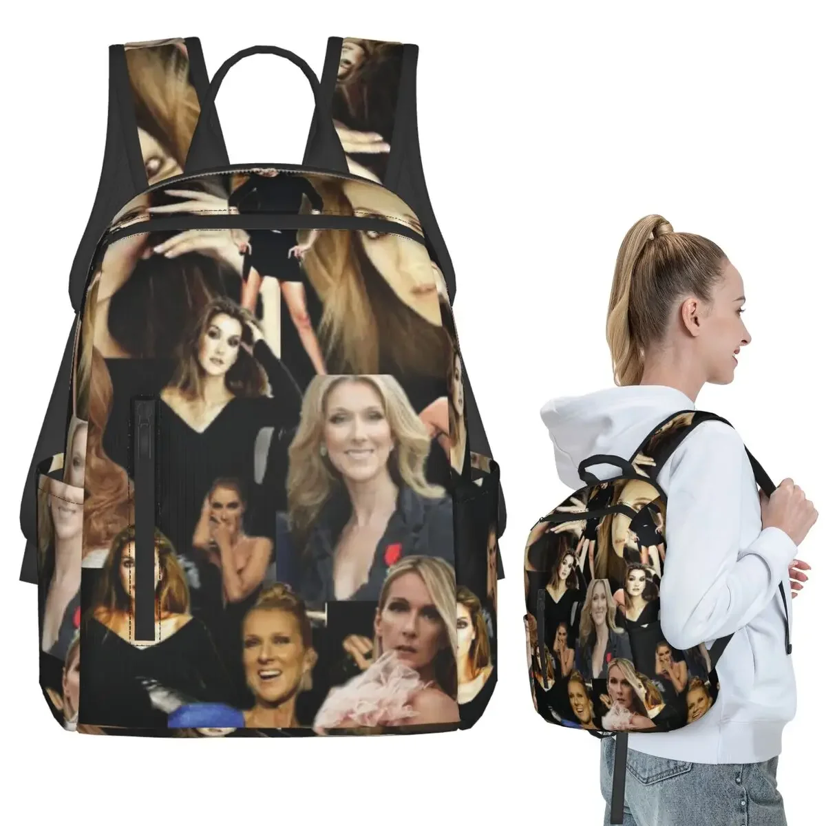 Celine Dion Collage Backpack Student Boys Girls BookBag Kids School Bag Computer Shoulder Bags for Men Women
Celine Dion Collage Backpack Student Boys Girls BookBag Kids School Bag Computer Shoulder Bags for Men Women