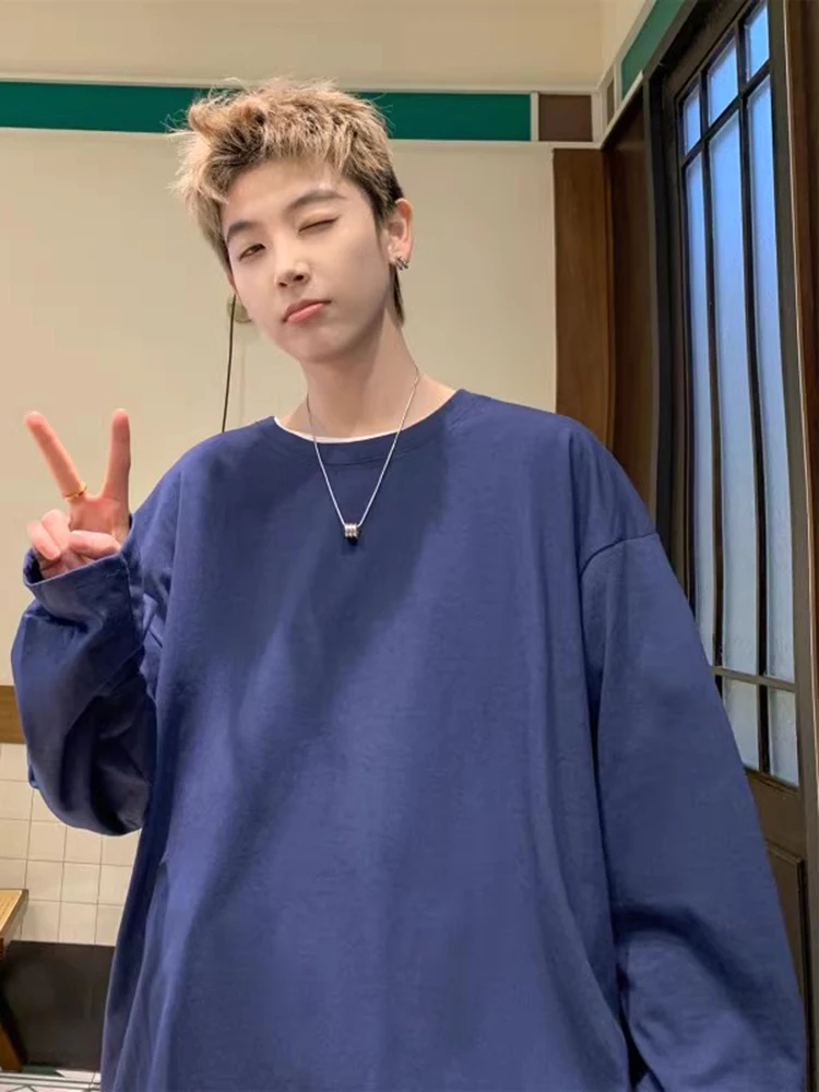 Мужская футболка оверсайз с длинным рукавом, весенне-осенняя повседневная свободная спортивная толстовка, модная универсальная верхняя одежда для подростков
Мужская футболка оверсайз с длинным рукавом, весенне-осенняя повседневная свободная спортивная толстовка, модная универсальная верхняя одежда для подростков